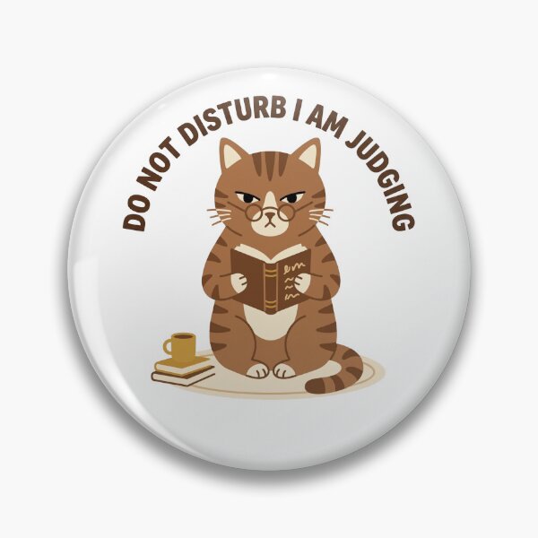Item preview, Do Not Disturb Judging Fictional Characters - Funny Cat Book Reader Sticker designed and sold by Sunday Social Club.