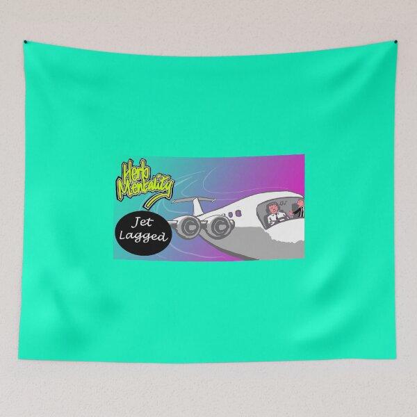 Item preview, Jet-Lagged (teal) designed and sold by Herb-Mentality.