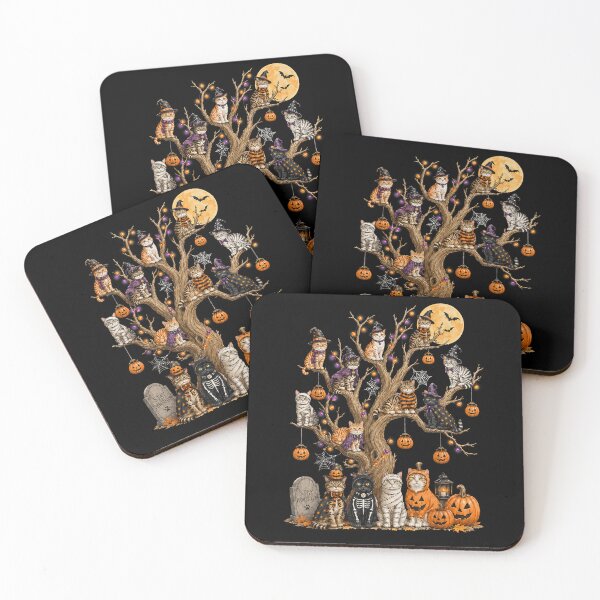 Item preview, Spooky Halloween Cats On The Tree Funny Cat Lover designed and sold by PladypooZztrt.