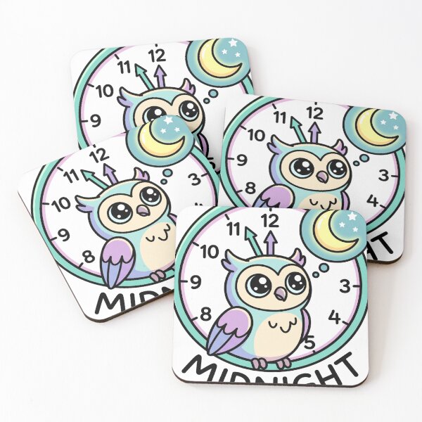 Item preview, Cute Owl Midnight Clock designed and sold by NzrProcreate.