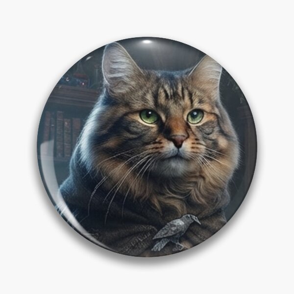 Item preview, Maine Coon Wizard Cat Fantasy Library designed and sold by Ghostlycats2026.