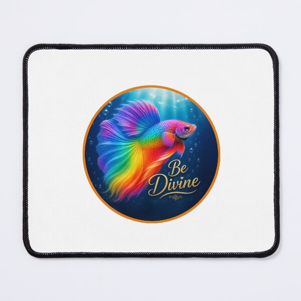 Item preview, Be Divine – Rainbow Betta Fish Proud Underwater Art designed and sold by NotSoSubtleRosiePeas.
