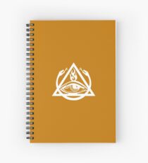 The Order of the Triad - White on Orange Spiral Notebook