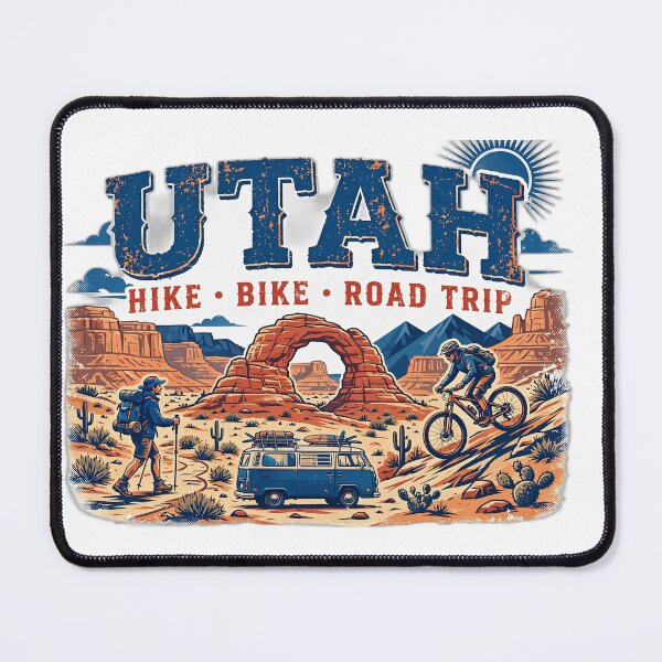 Item preview, Utah Hike Bike Road Trip Shirt | Red Rock Adventure T-Shirt designed and sold by FitEnvy.