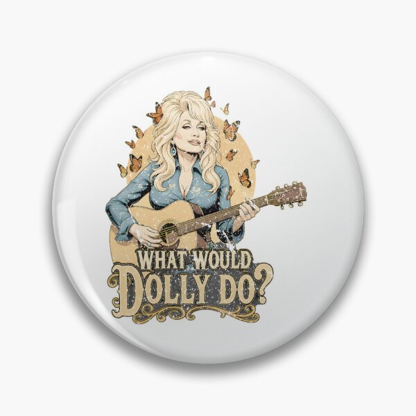 Item preview, What Would Dolly Do Dolly Parton Country Music What Would Dolly Do Butterflies Guitar  designed and sold by gotoworkea.
