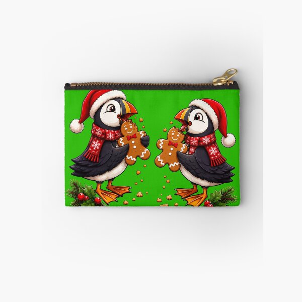 Item preview, Puffins eating Christmas cookie designed and sold by Konvero.