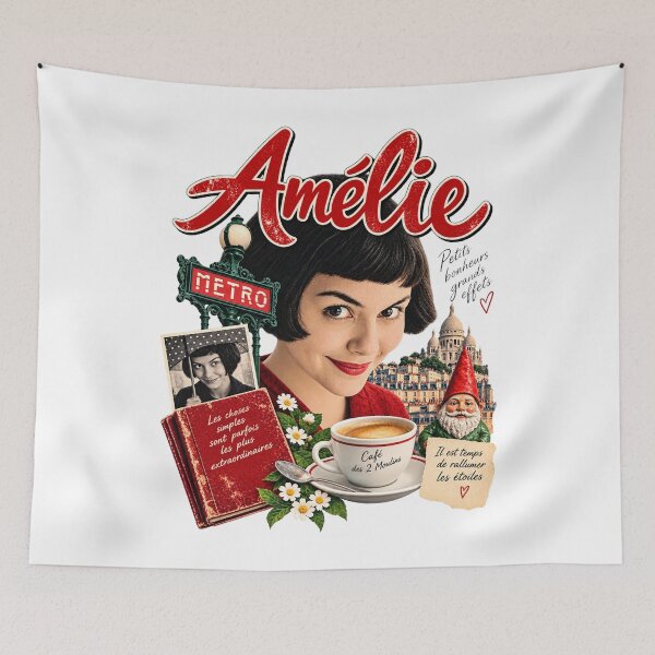 Item preview, Amelie Vintage, Cult Movie Graphic, Paris French Cinema designed and sold by HoneyMonday.