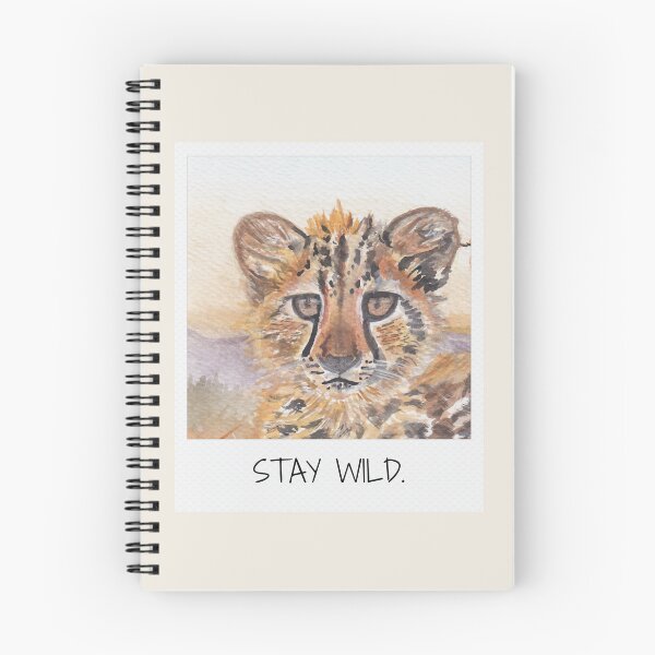 Item preview, Stay Wild Baby Cheetah Watercolor Painting - Wildlife Art designed and sold by viviwildpaint.