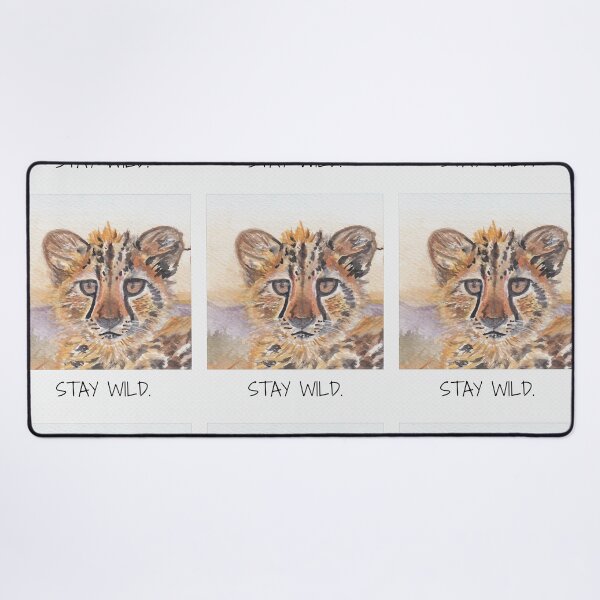 Item preview, Stay Wild Baby Cheetah Watercolor Painting - Wildlife Art designed and sold by viviwildpaint.