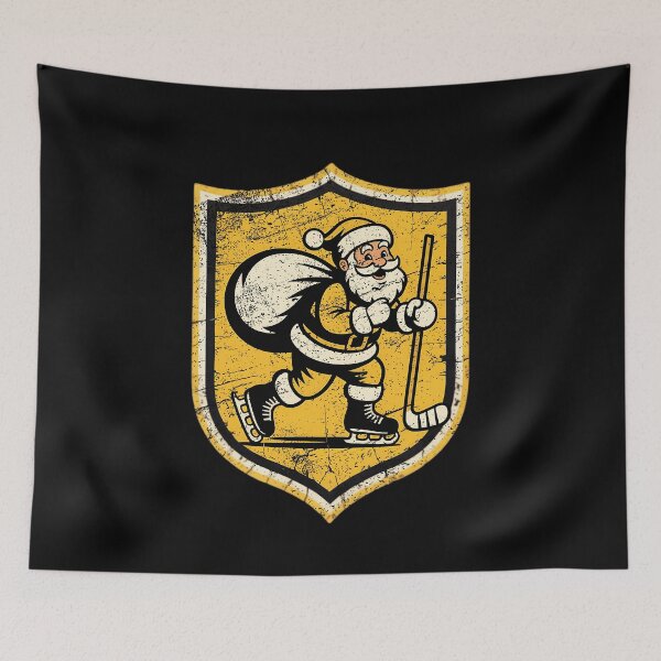 Item preview, Santa Claus Hockey Player Vintage Shield Sports Christmas Design designed and sold by CaChimShop.