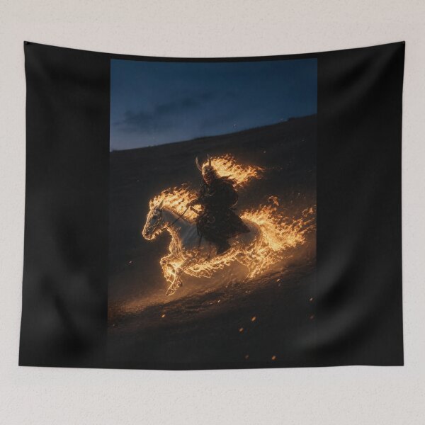 Item preview, Burning Samurai Riding Fire Horse designed and sold by Not Hugo.