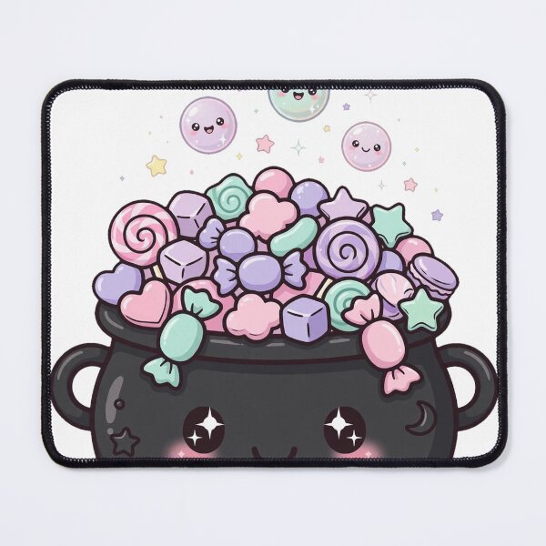 Item preview, Kawaii Candy Cauldron Pastel Halloween PNG designed and sold by Worn and Witty.