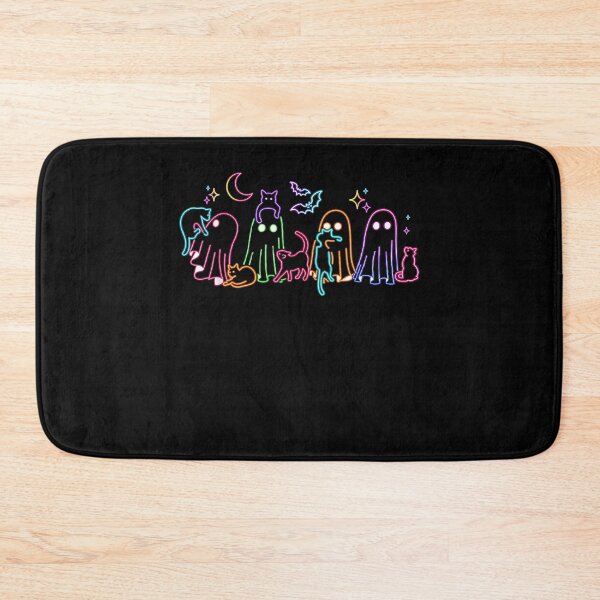 Item preview, Neon Halloween Ghosts Cats Festive Neon Fall Cat Lover Gift designed and sold by PladypooZztrt.