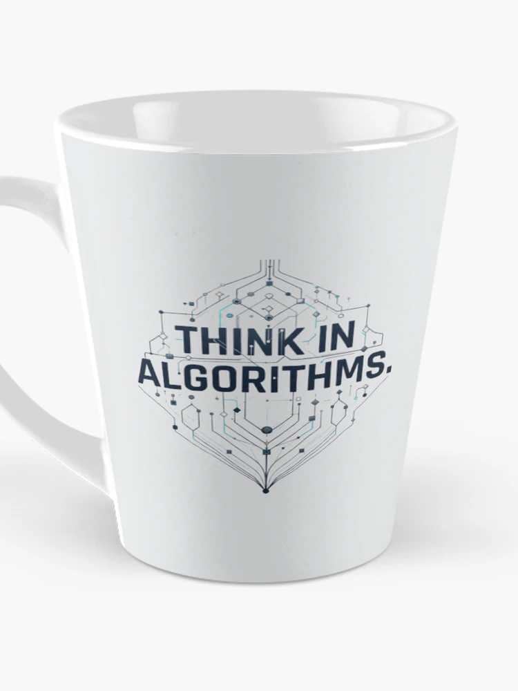 Thumbnail 3 of 4, Coffee Mug, Think in Algorithms Computer Science Programming Developer Design designed and sold by Amr Darwish Graphic designer.