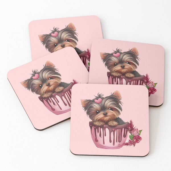 Item preview, Cute Yorkie dog in a teacup designed and sold by stormk10.