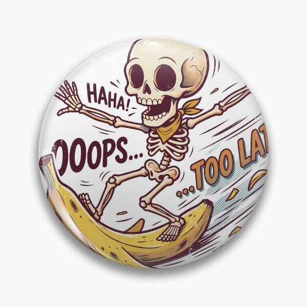 Item preview, Skeleton Riding a Banana Peel designed and sold by MisteryDesigner.