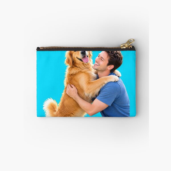 Item preview, Golden Retriever Hugging Happy Man designed and sold by MagicCrystal.