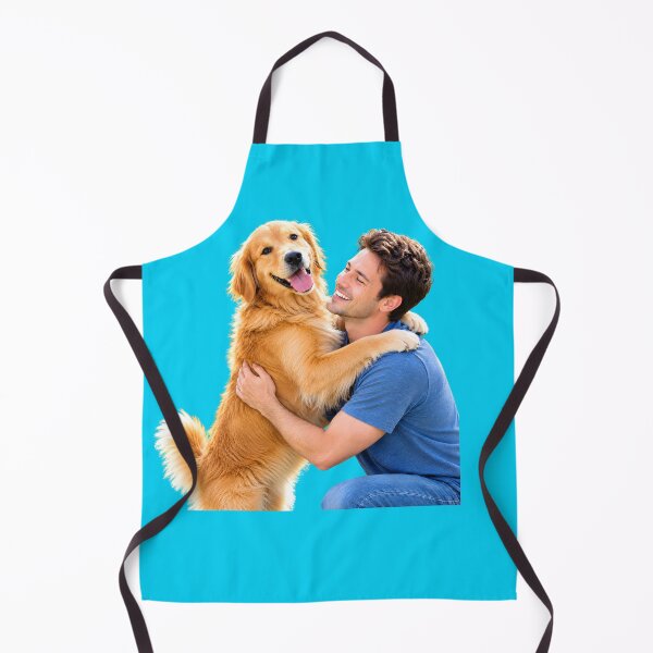 Item preview, Golden Retriever Hugging Happy Man designed and sold by MagicCrystal.