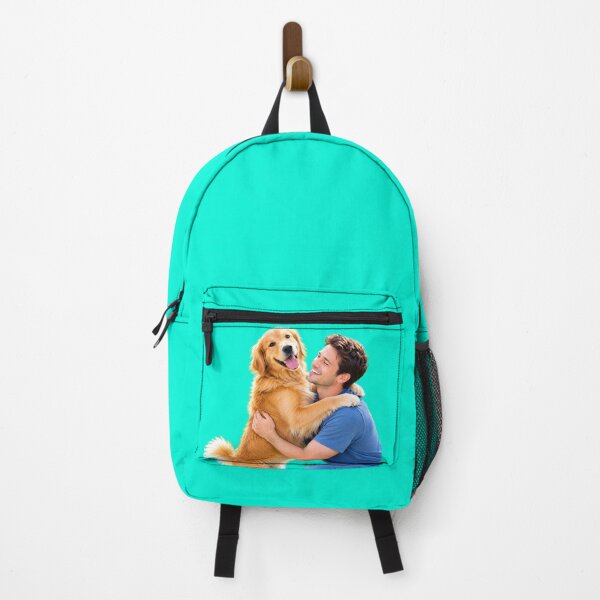 Item preview, Golden Retriever Hugging Happy Man designed and sold by MagicCrystal.