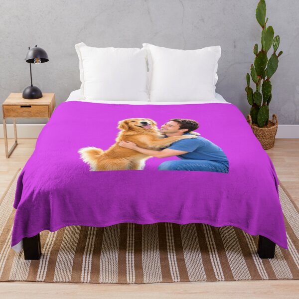Item preview, Golden Retriever Hugging Happy Man designed and sold by MagicCrystal.