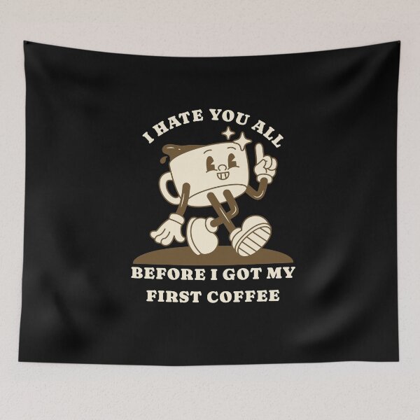 Item preview, I Hate You All – Sarcastic Coffee Humor for Morning Grumps designed and sold by FeverVoid.