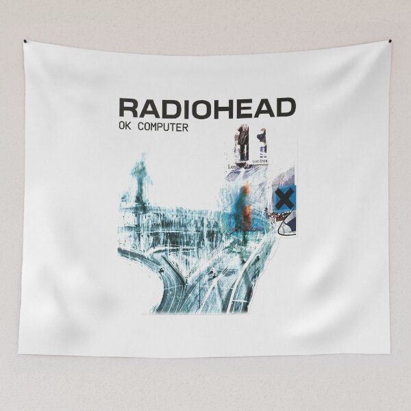 Item preview, Radiohead OK Computer Alternative Rock Album Vintage Music Graphic designed and sold by Paula-Pastela.