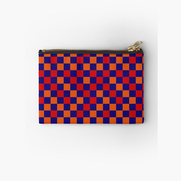 Item preview, Red Orange and Navy blue Checkered  Design   designed and sold by PatternTitan.