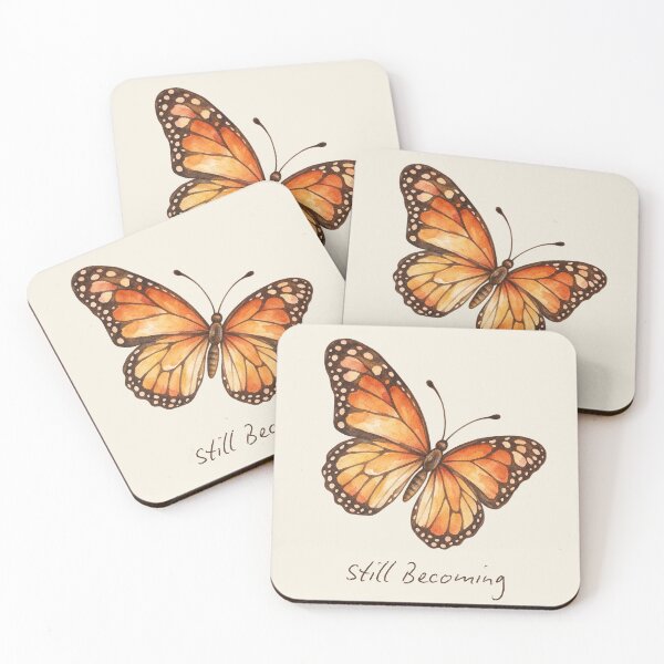Item preview, Still Becoming Monarch Butterfly Watercolor designed and sold by mycute-stickers.