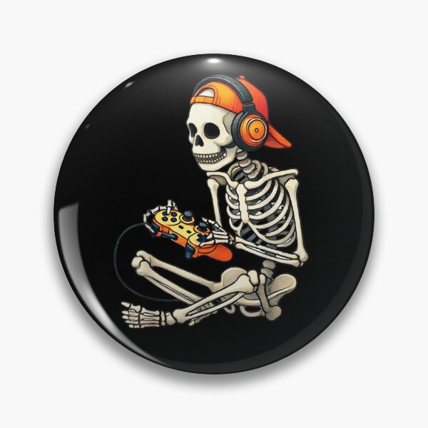 Item preview, Halloween Skeleton Gamer Video Gaming Boys Men Kids Tees designed and sold by PladypooZztrt.
