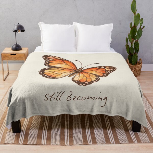 Aperçu de l'œuvre Aquarelle de papillon monarque en cours de formation créée et vendue par mycute-stickers.