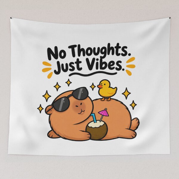 Item preview, Chill Capybara with Sunglasses and Duck – Cute Summer Vacation Coconut Drink Sticker designed and sold by Anstickerrr.
