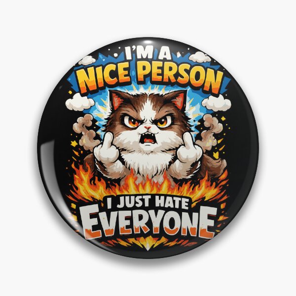 Item preview, Sarcastic cat middle finger – I Just Hate Everyone designed and sold by FeverVoid.