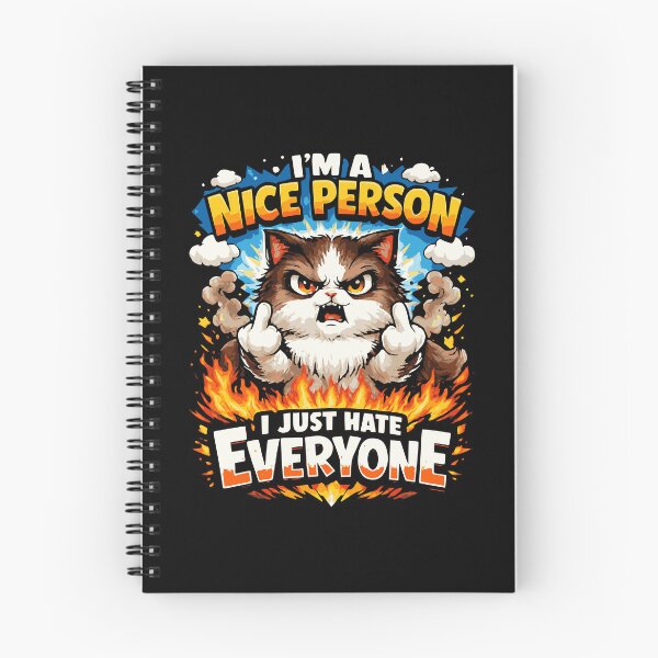 Item preview, Sarcastic cat middle finger – I Just Hate Everyone designed and sold by FeverVoid.