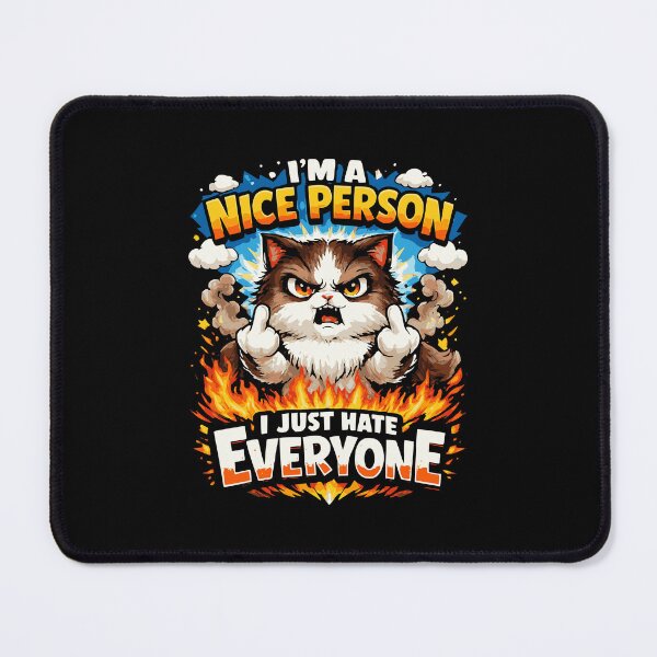 Item preview, Sarcastic cat middle finger – I Just Hate Everyone designed and sold by FeverVoid.