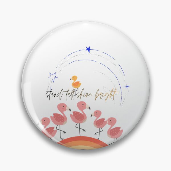 Item preview, Stand Tall Shine Bright - Cute Flamingo Rainbow Nursery Art designed and sold by NourArtCorner.