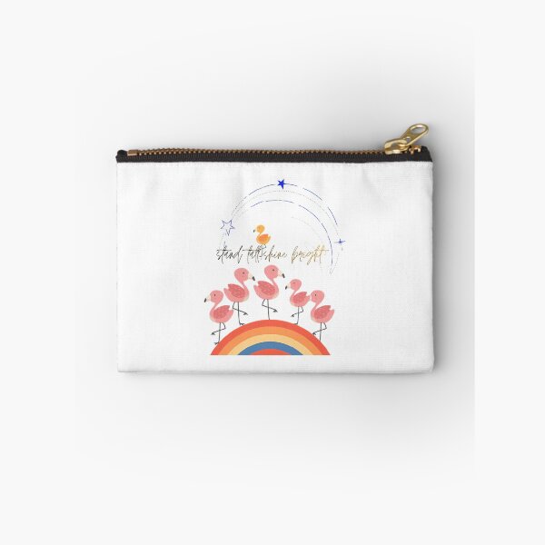 Item preview, Stand Tall Shine Bright - Cute Flamingo Rainbow Nursery Art designed and sold by NourArtCorner.
