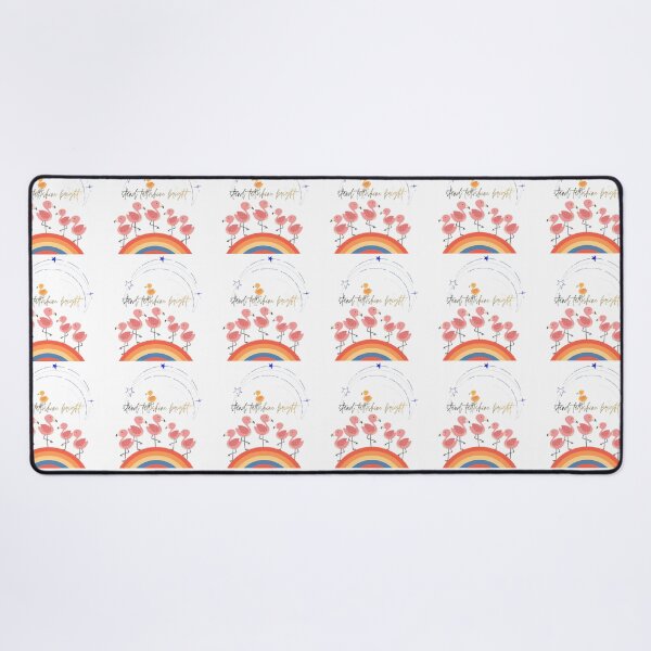 Item preview, Stand Tall Shine Bright - Cute Flamingo Rainbow Nursery Art designed and sold by NourArtCorner.