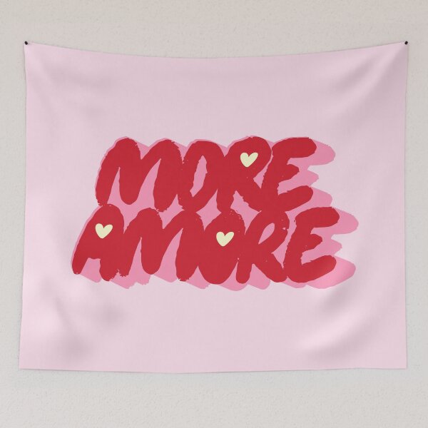 Item preview, More Amore Cute Retro Heart Typographic in retro lover theme designed and sold by nineFlorals.