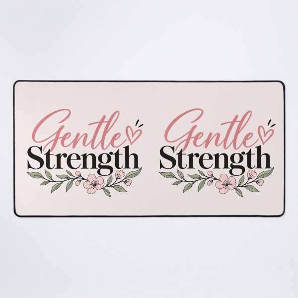 Item preview, Gentle Strength – Inspirational Self Love & Inner Strength Floral Quote designed and sold by Sanika arts .