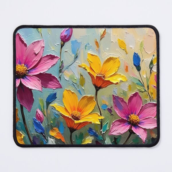 Item preview,  Central burst of fuchsia and yellow petals designed and sold by Creative Line Prints.