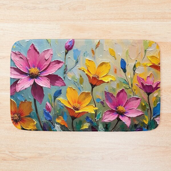 Item preview,  Central burst of fuchsia and yellow petals designed and sold by Creative Line Prints.