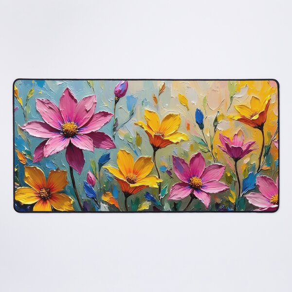 Item preview, Central burst of fuchsia and yellow petals designed and sold by Creative Line Prints.