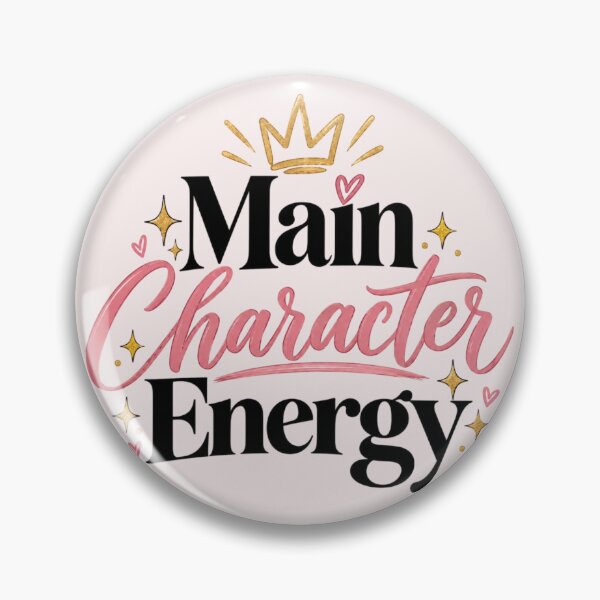 Item preview, Main Character Energy Crown Motivational Quote designed and sold by Sanika arts .