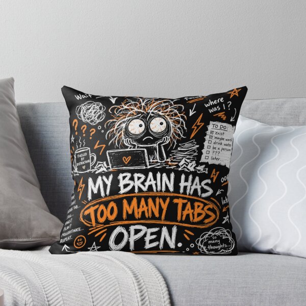 Item preview, One Task Seven Side Quests Funny ADHD Doodle Design designed and sold by mnkyride.