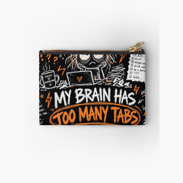 Item preview, One Task Seven Side Quests Funny ADHD Doodle Design designed and sold by mnkyride.
