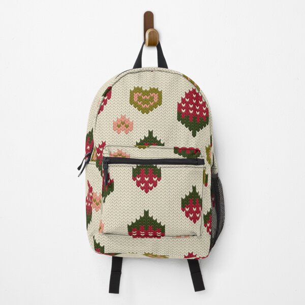 Item preview, Cute Strawberry Hearts Knit Pattern designed and sold by RomaRook.