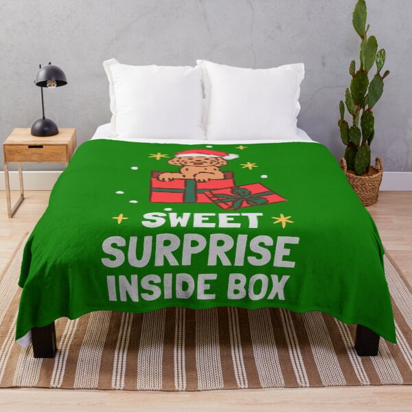Item preview, Cute Puppy sitting inside Christmas Gift Box designed and sold by monkik.