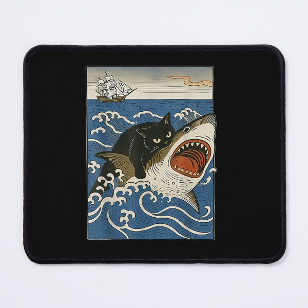 Item preview, cat Hunting Shark designed and sold by RannaHile.