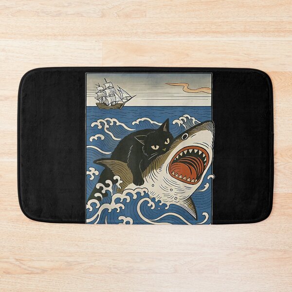 Item preview, cat Hunting Shark  designed and sold by RannaHile.