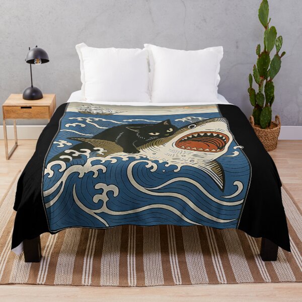 Item preview, cat Hunting Shark designed and sold by RannaHile.